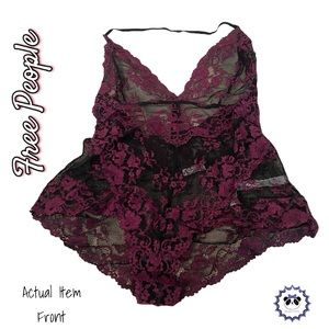 Free People | Too Cute Bodysuit, Fuschia & Black, Small, NWT